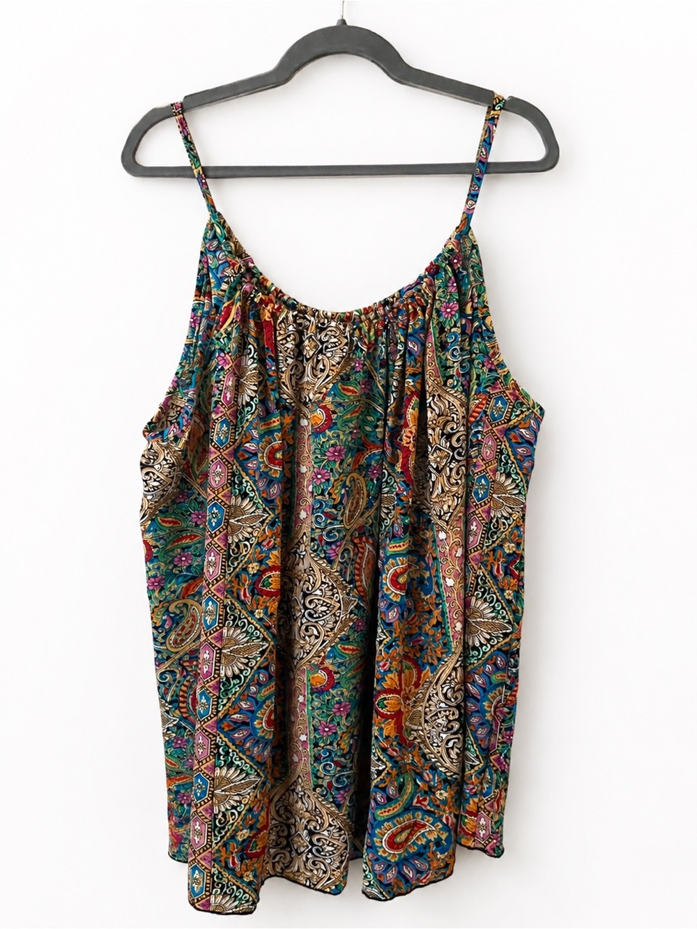 SHEIN Multicolor Paisley Print Spaghetti Strap Cami